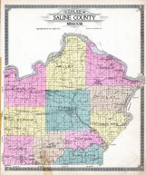 Saline County Outline Map, Saline County 1916